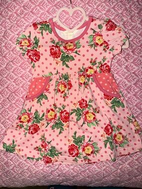 Matilda Jane Pink Floral Polka Dot Dress